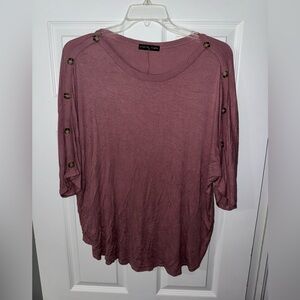 Kim & Cami Women’s 2X Deep-Pink Blouse